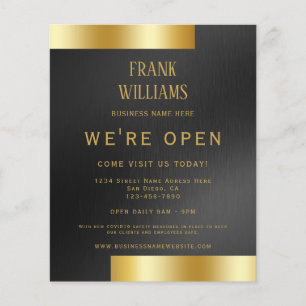 Prospectus 11,4 Cm X 14,2 Cm Mini minimaliste de luxe moderne Black and Gold Co