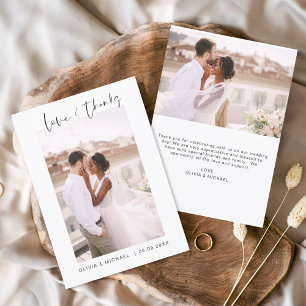 Prospectus 11,4 Cm X 14,2 Cm Minimaliste photo Mariage budget