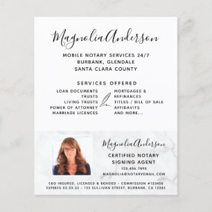 Prospectus 11,4 Cm X 14,2 Cm Mobile Notary Service Marble