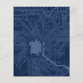Prospectus 11,4 Cm X 14,2 Cm Modèle de circuit de carte mère Blue Geek