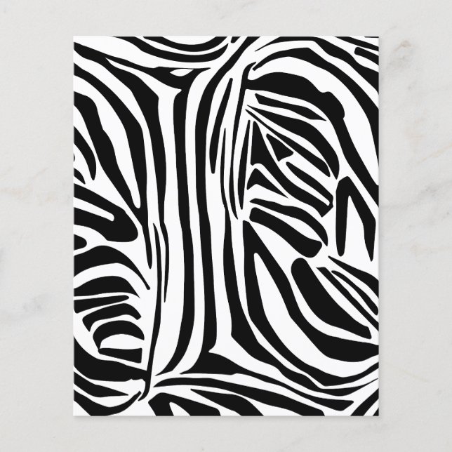 Prospectus 11,4 Cm X 14,2 Cm Modèle Zèbre (Devant)
