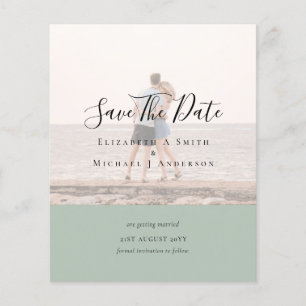 Prospectus 11,4 Cm X 14,2 Cm Modern PHOTO OVERLAY TEXT SAVE DATES Budget