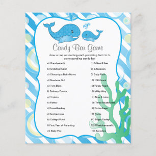 Prospectus 11,4 Cm X 14,2 Cm Momma Whale and her Baby Boy - Candy Bar Game