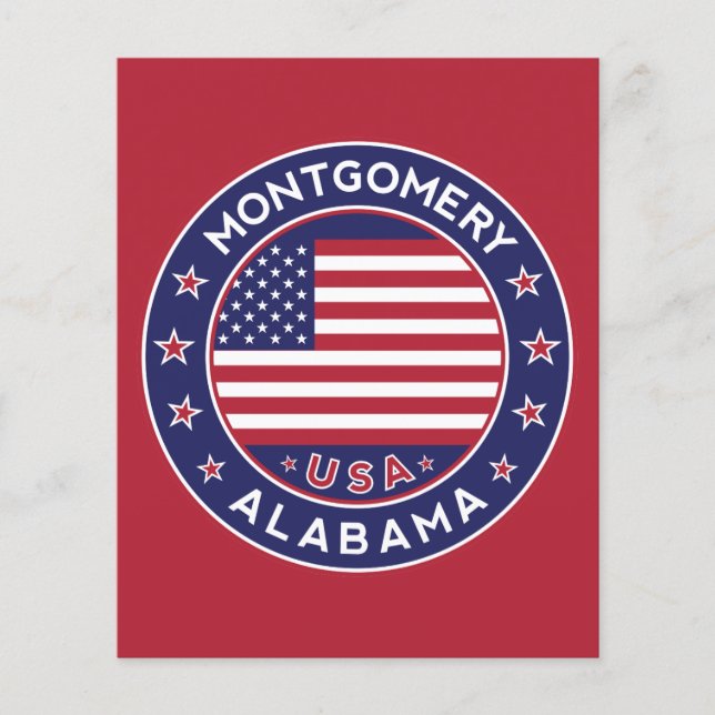 Prospectus 11,4 Cm X 14,2 Cm Montgomery, Alabama (Devant)