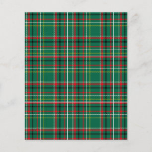 Prospectus 11,4 Cm X 14,2 Cm Motif vert Noël Plaid-23914