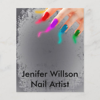 Prospectus 11,4 Cm X 14,2 Cm Nail Artist Flyer