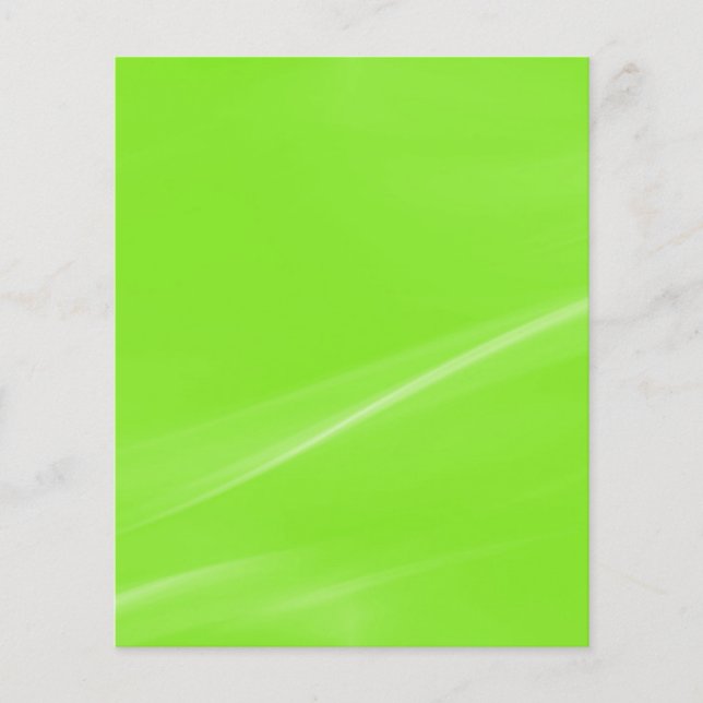 PROSPECTUS 11,4 CM X 14,2 CM NEON GREEN SANS PARAMÈTRE ABSTRAIT WAVE MUR ARRIÈR (Devant)