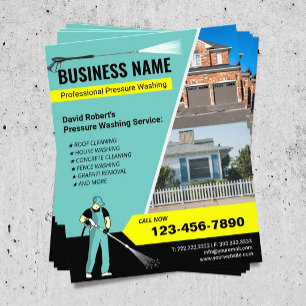 Prospectus 11,4 Cm X 14,2 Cm Nettoyage de la maison de lavage sous pression Lav