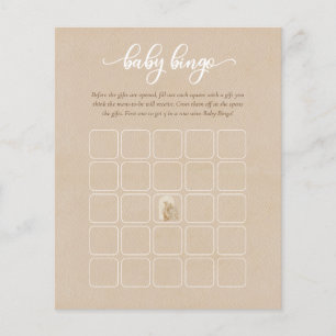 Prospectus 11,4 Cm X 14,2 Cm Neutral Boho Pampas Grass Giraffe Baby Bingo Jeu