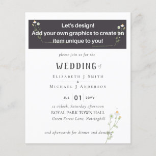 PROSPECTUS 11,4 CM X 14,2 CM NOUVEAU ! CONCEVEZ VOTRE PROPRE FLYER D'INVITATION