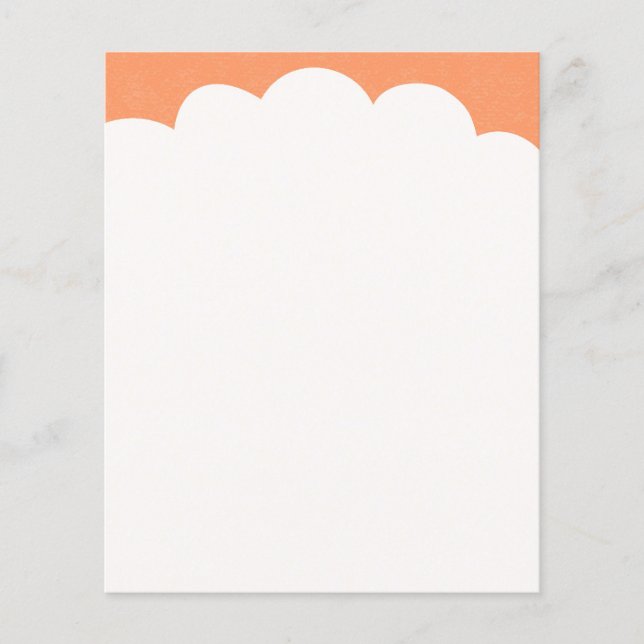 Prospectus 11,4 Cm X 14,2 Cm Nuages dessus - Pêche (Devant)