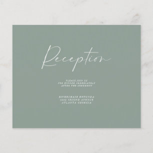 Prospectus 11,4 Cm X 14,2 Cm Olive Réception Information Insert   Flyer Budget