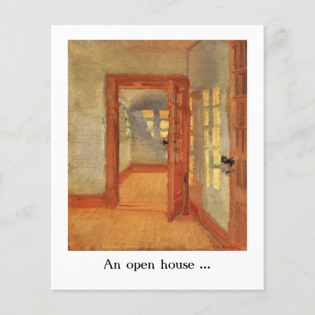 Prospectus 11,4 Cm X 14,2 Cm Open house flyers distribuer des publicités art am (Devant)