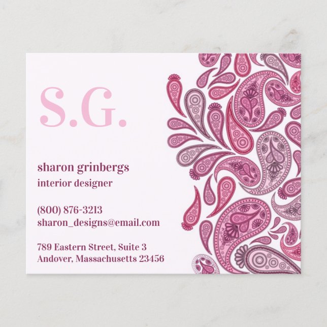 Prospectus 11,4 Cm X 14,2 Cm Paisleys Elegant (Devant)