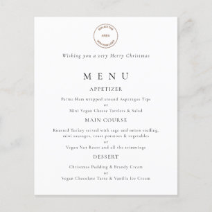 Prospectus 11,4 Cm X 14,2 Cm PAPIER   Business Logo Menu Christmas Party