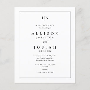Prospectus 11,4 Cm X 14,2 Cm Papier de Budget Mariage Classique Épargne la Date
