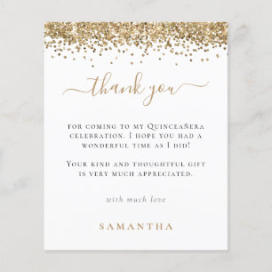 Prospectus 11,4 Cm X 14,2 Cm PAPIER   Parties scintillant d'or photo Quinceaner
