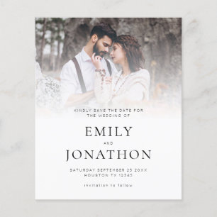 Prospectus 11,4 Cm X 14,2 Cm PAPIER Photo Overlay QR Code Mariage Enregistrer L