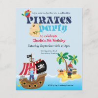 PAPIER | Pirates Anniversaire de enfant Party Invi