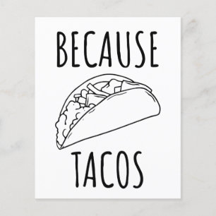 Prospectus 11,4 Cm X 14,2 Cm Parce que Tacos
