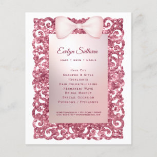 Prospectus 11,4 Cm X 14,2 Cm Parties scintillant cadre arc rose