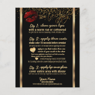 Prospectus 11,4 Cm X 14,2 Cm Parties scintillant rouge cannelle Instructions 💋