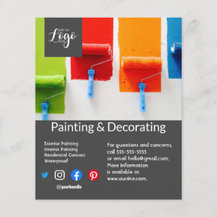 Prospectus 11,4 Cm X 14,2 Cm Peinture et décoration du prospectus d'entreprise