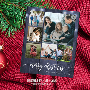 Prospectus 11,4 Cm X 14,2 Cm Photo Budget Joyeux Noël hiver Carte de vacances