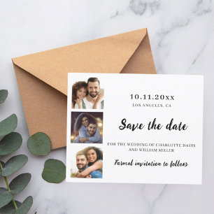 Prospectus 11,4 Cm X 14,2 Cm Photo collage mariage Enregistrer la date