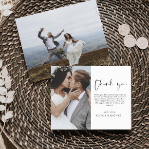 Prospectus 11,4 Cm X 14,2 Cm Photo du Mariage budgétaire Merci