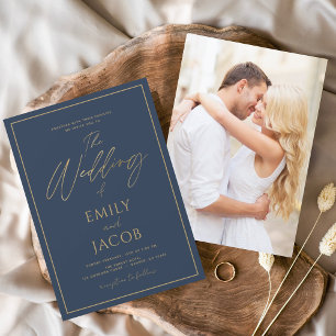 Prospectus 11,4 Cm X 14,2 Cm Photo Mariage bleu bleu marine Budget