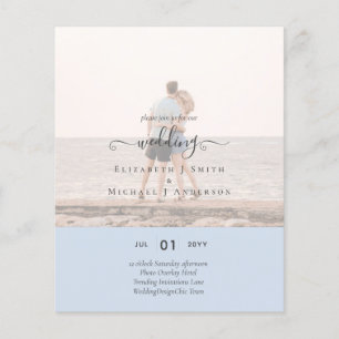 Prospectus 11,4 Cm X 14,2 Cm PHOTO moderne TEXTE GLOBAL Budget Mariage