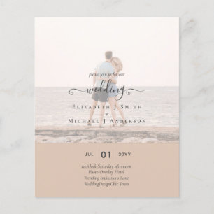 Prospectus 11,4 Cm X 14,2 Cm PHOTO moderne TEXTE GLOBAL Budget Mariage