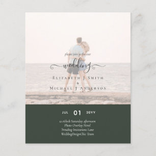 Prospectus 11,4 Cm X 14,2 Cm PHOTO moderne TEXTE GLOBAL Budget Mariage