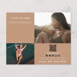 Prospectus 11,4 Cm X 14,2 Cm Photo promotionnelle de l'entreprise QR Code Moder