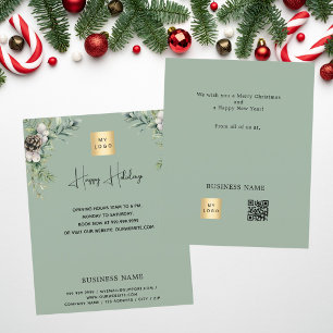 Prospectus 11,4 Cm X 14,2 Cm Pin de Noël vert cône QR promotion d'entreprise
