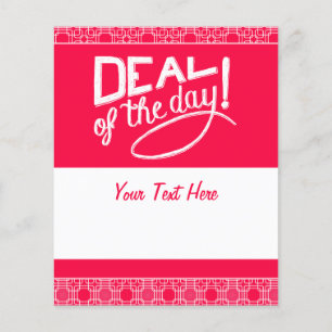 Prospectus 11,4 Cm X 14,2 Cm Pink Funny Shopaholic Eat Sleep Shop Promotionnel