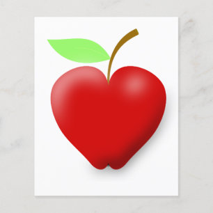 Prospectus 11,4 Cm X 14,2 Cm pomme-148455 ROUGE COEUR FORMÉ POMME VECTEUR FRUIT