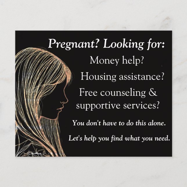 Prospectus 11,4 Cm X 14,2 Cm Pregnancy help and after abortion flyer (Devant)