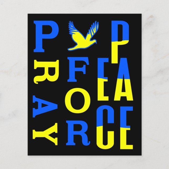 Prospectus 11,4 Cm X 14,2 Cm Priez pour la paix (Devant)