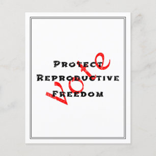 Prospectus 11,4 Cm X 14,2 Cm Protéger la liberté de reproduction Vote