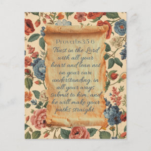 Prospectus 11,4 Cm X 14,2 Cm Proverbes 3:5-6 Aie confiance dans l'Éternel