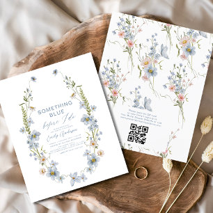 Prospectus 11,4 Cm X 14,2 Cm QR Code quelque chose de bleu avant de faire une i