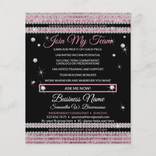 Prospectus 11,4 Cm X 14,2 Cm Rejoignez Mon Équipe Bijoux Bling