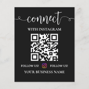 Prospectus 11,4 Cm X 14,2 Cm Rejoignez-Nous sur Instagram Code QR Panneau Ins