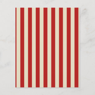 Prospectus 11,4 Cm X 14,2 Cm Retro Vintage Vertical PopCorn Classic Stripes