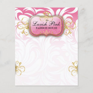 Prospectus 11,4 Cm X 14,2 Cm Rose 311-Lavish   Flyer intégral