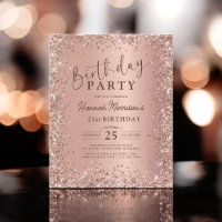Rose Budget Parties scintillant or 21e anniversair
