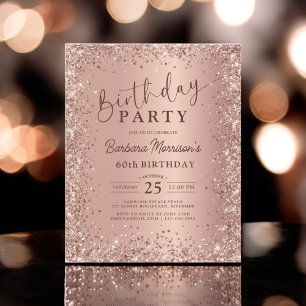 Prospectus 11,4 Cm X 14,2 Cm Rose Budget Parties scintillant or 60e anniversair