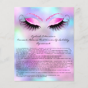 Prospectus 11,4 Cm X 14,2 Cm Rose Ombre Eyelash Extension de responsabilité